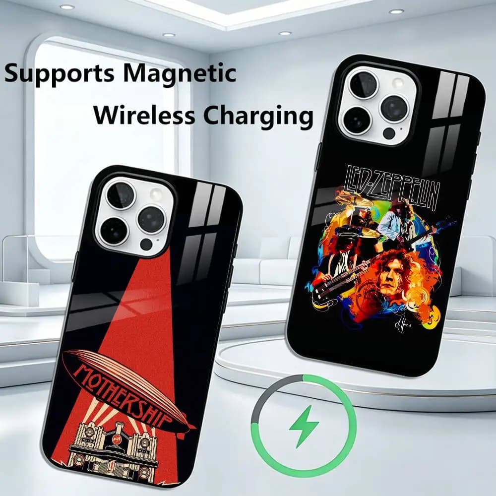 L-Led Z-Zeppelin Band Phone Case For iPhone18,17,16,15,14,13,12,11 Plus,Pro Supports Magnetic Wireless Charging
