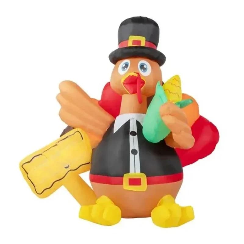 5ft 12w LED Light Garden Turkey Decoration Corn 7 Pieces Thanksgiving Supplies
