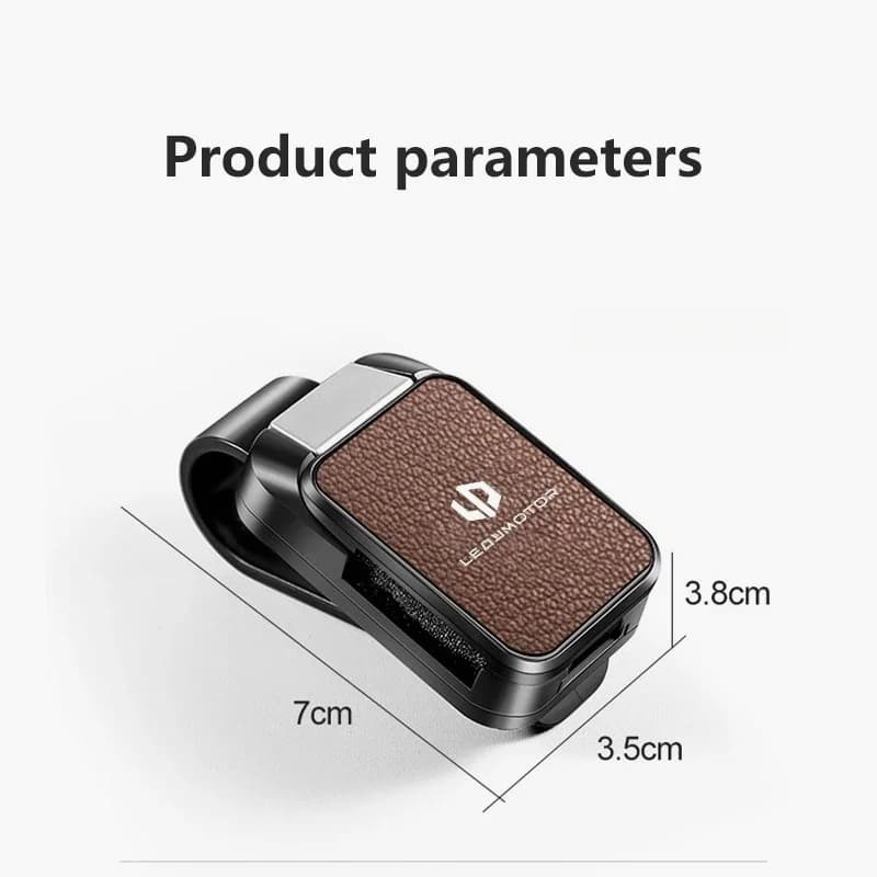 Stable‑Mount Wear‑Resistant Leather Sun‑Visor Glasses Storage Holder Fit Leapmotor B10 C10 PLUS Vehicle Interior Parts