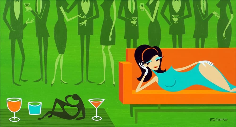 Josh Agle Shag ,Art Picture Print Silk Poster Living Room Decor ,Home Wall