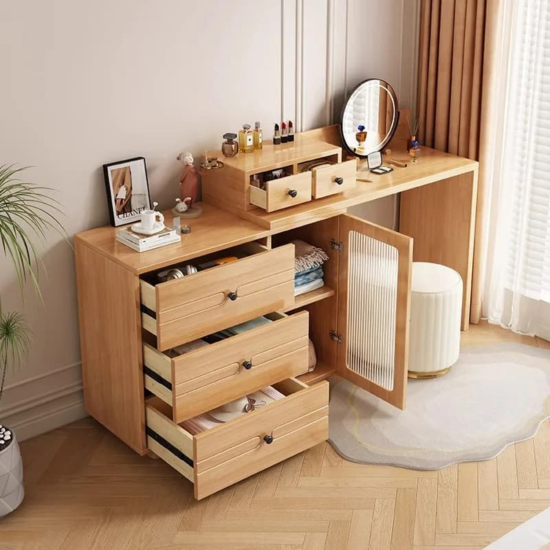 Wooden Large Size Vanity Table Room Decor Room Decor Vintage Trendy Dressing Table Accent Comoda Pra Quarto Room Decorations