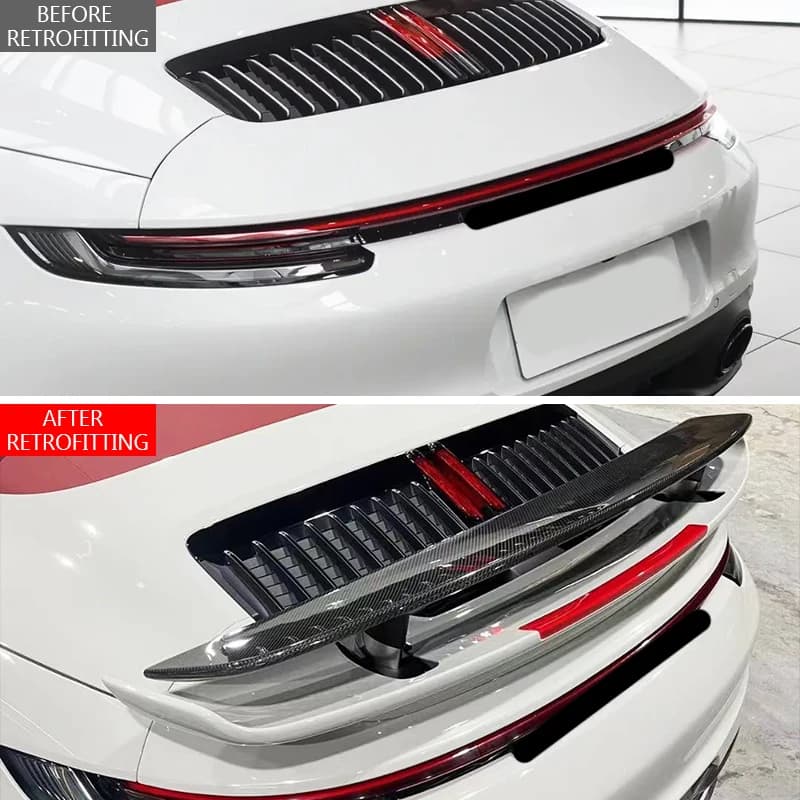 2019-2025 Rear Tail Decorative Panel Modification Kit Carbon Fiber Sports Appearance Upgrade for 911 992 TurboS