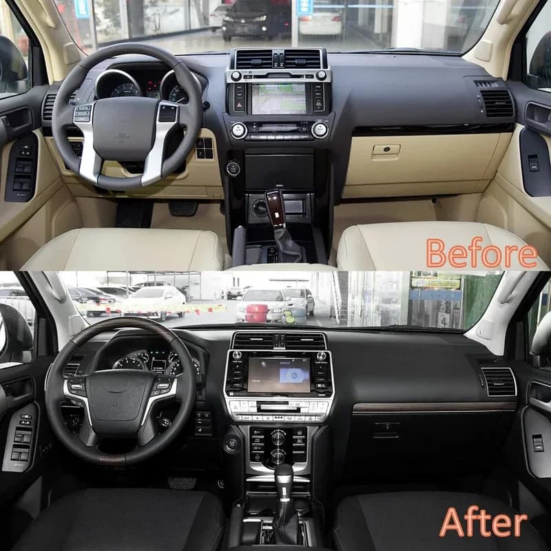 Interior Kit For  Prado FJ150 D/LEFT 2010-2017 Upgr To 2018 Interior Dashboard Consola Accessories Ste