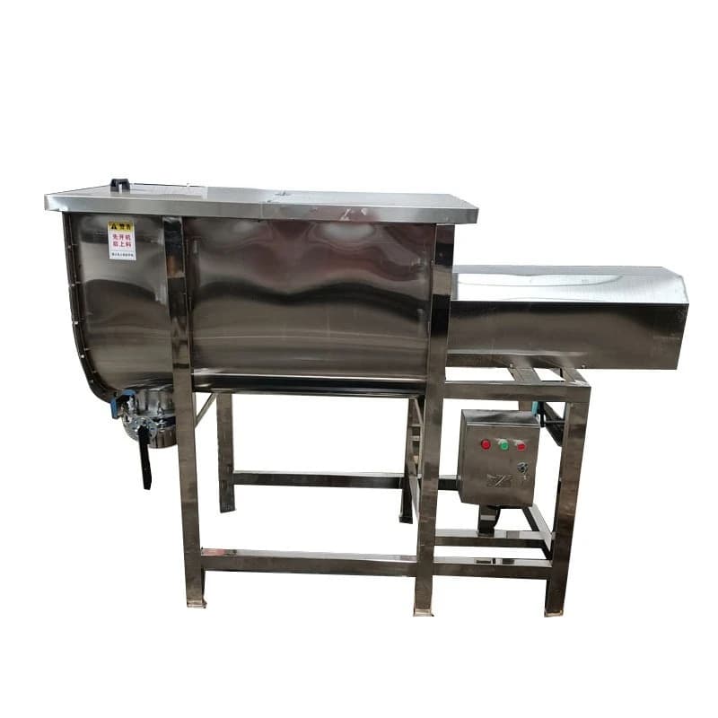Stainless steel horizontal mixer U-type double screw belt chemical powder mixer, stainless steel powder paste