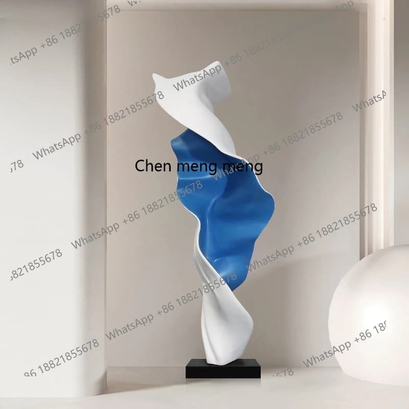 Large floor-to-ceiling ornaments Abstract fiberglass sculpture artworks Modern porch floor-to-ceiling ornaments