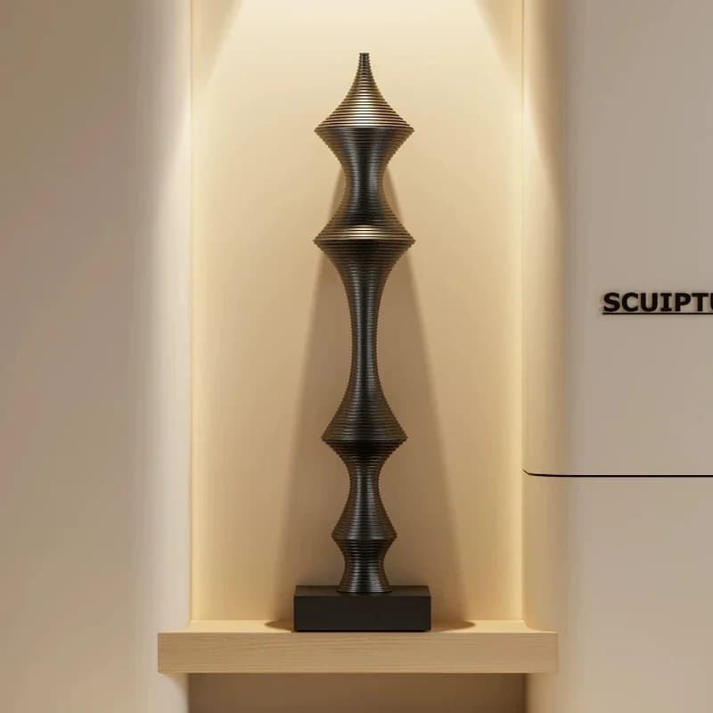 CX advanced sense floor-to-ceiling art ornament thread silent wind sculpture Italian display stand