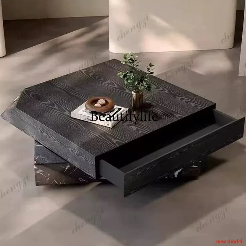 Italienischer Designer-Couchtisch, unregelmäßiger, einzigartiger Couchtisch, Heim-Couchtische, Mobili Stone Meuble SalonN138
