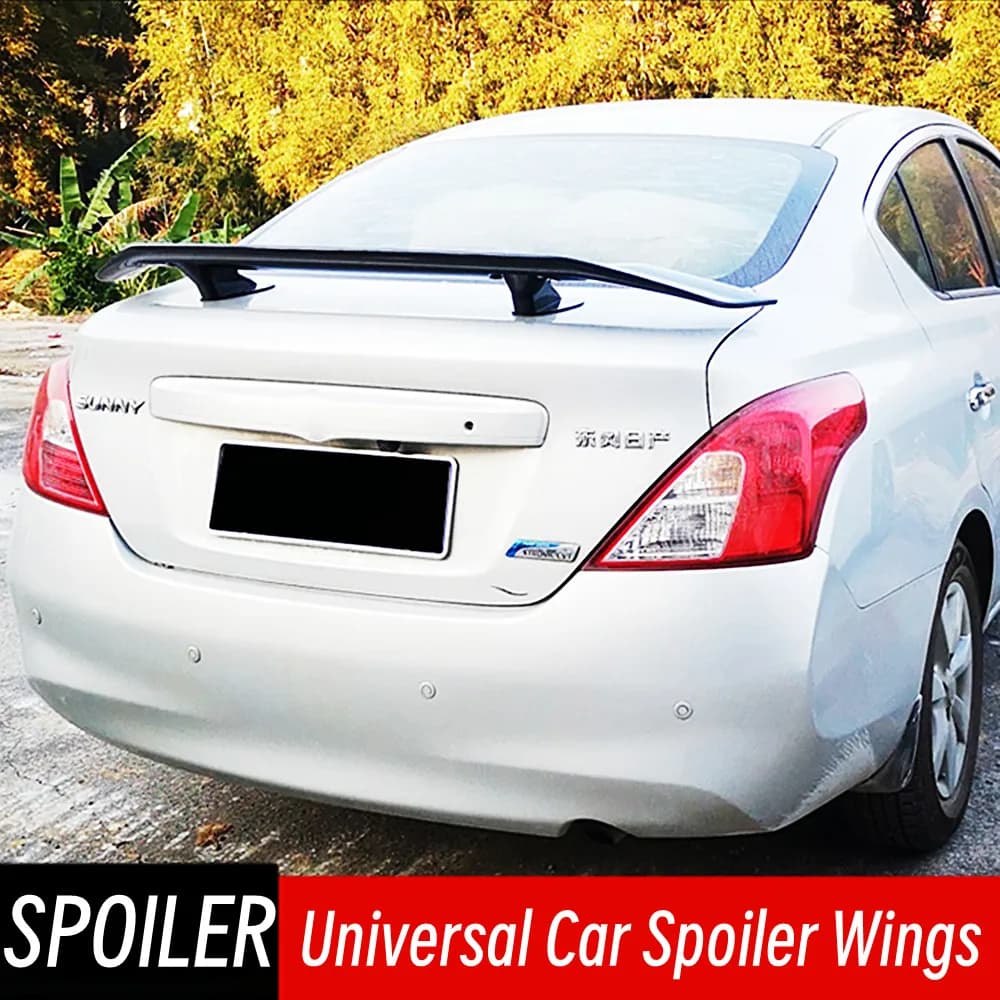 Car Glossy Black Carbon Rear Trunk Lid Universal Spoiler Wings For BMW Benz Toyota Honda Kia Hyundai Mazda VW Audi Tesla Part