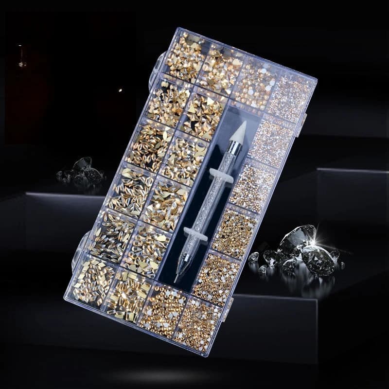 DIY Nail Rhinestone Nail Art Jewelry Set Diamond
