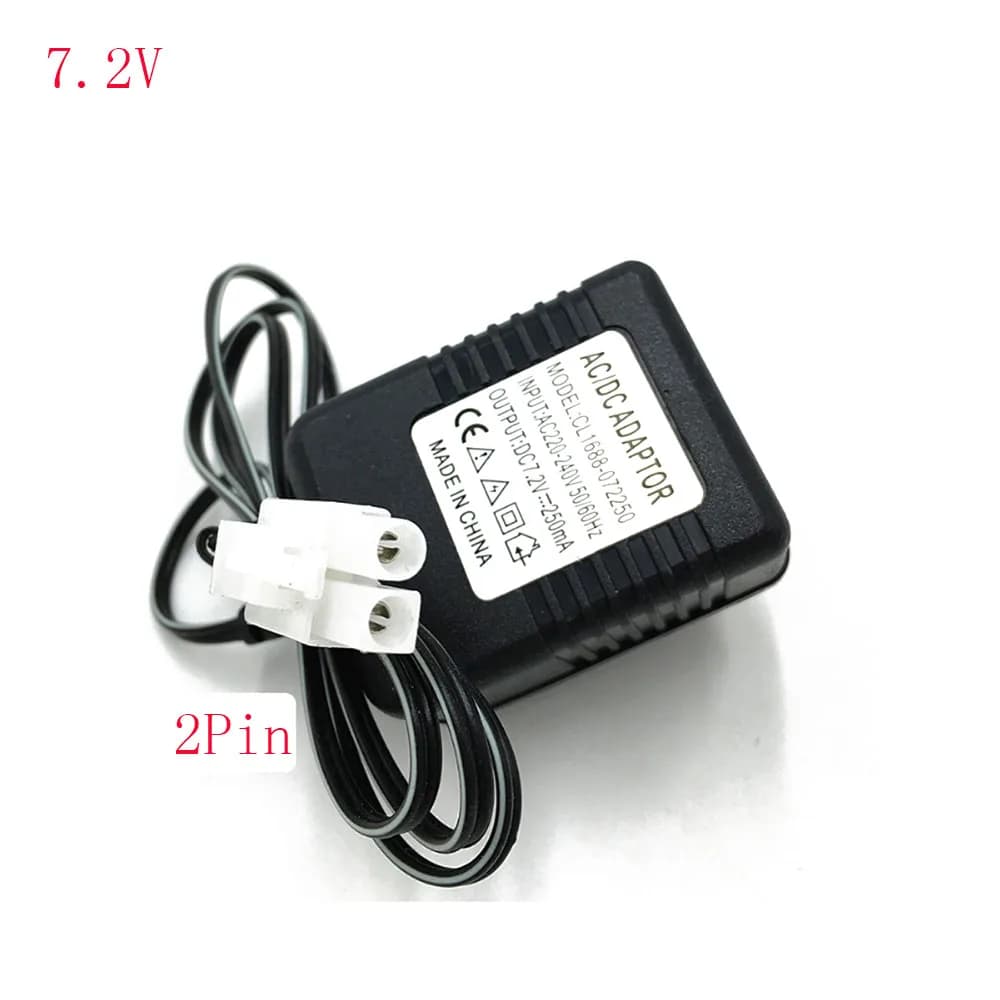 7.2V 9.6V 2Pin Usb/European Standard 2pin Interface Battery Pack Charger for NiCd NiMH Battery 220-240V for RC Toy