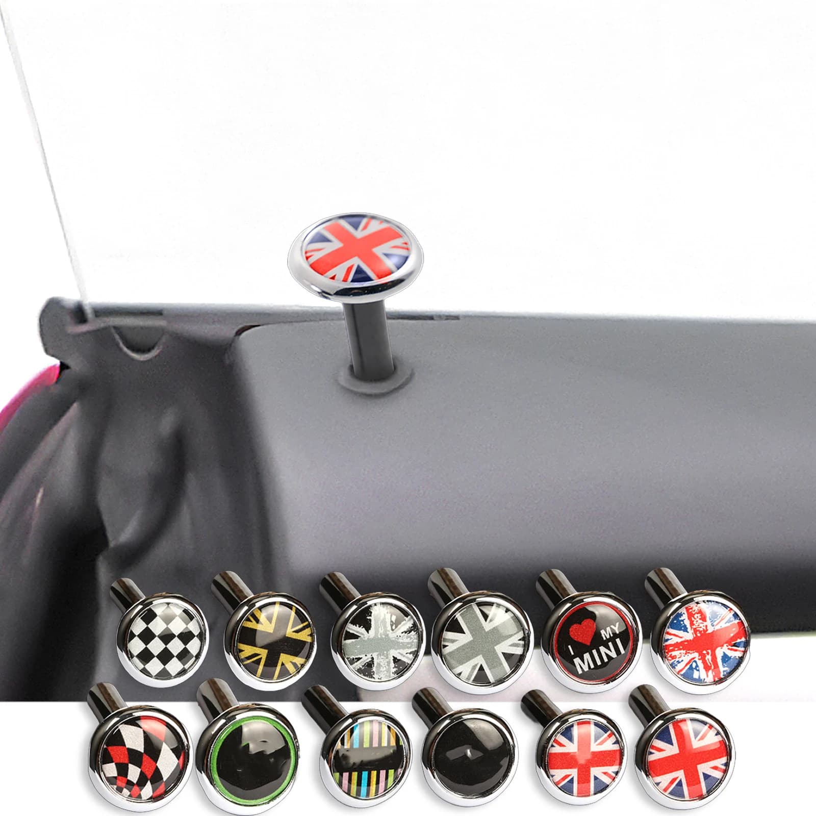 (2pcs) Door Lock Knob Pull Pin Cap for mini cooper coutryman clubman cabrio roadster paceman R55 R56 R57 R60 R61 F54 F55 F56 F60