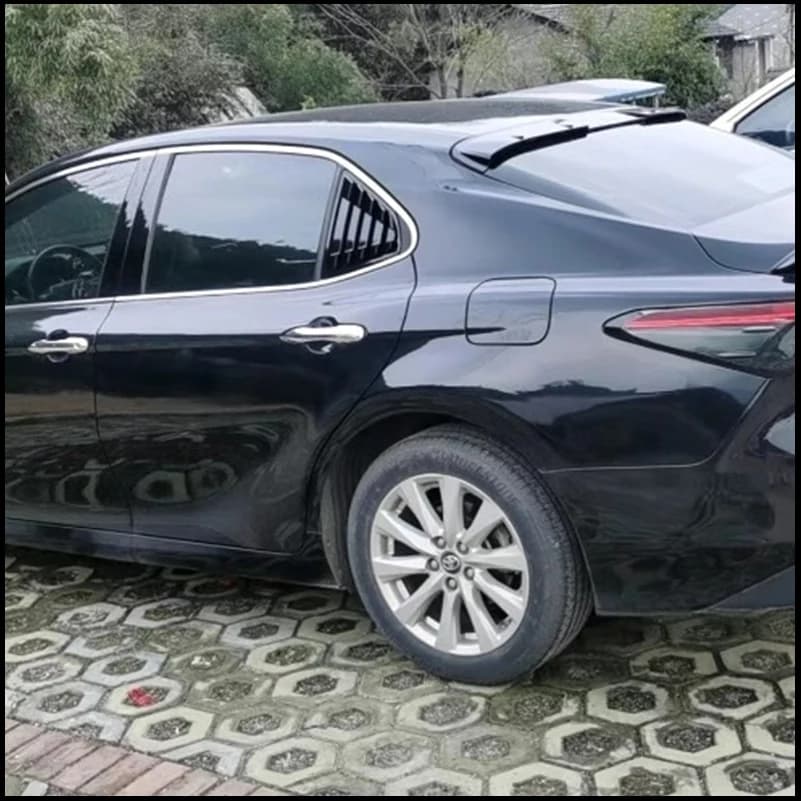 Car Styling For Toyota Camry 2018-2022 8th Rear Triangular Window Blind Shades Louver Vent Decoration Cover Trim Accessories