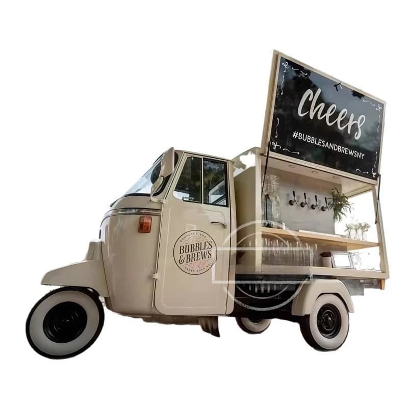 Electric three-wheeled stall truck ice cream milk tea special car