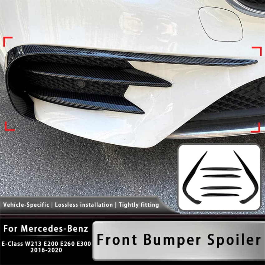 Front Bumper Spoiler Splitter Air Intake Grille Trim Cover For Mercedes-Benz E-Class W213 E200 E260 E300 2016-2020