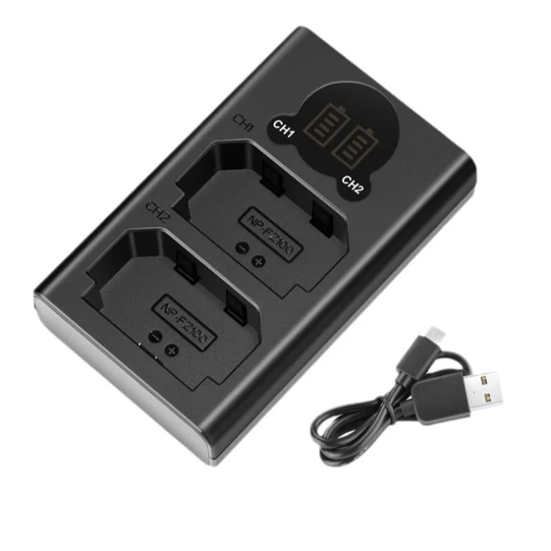 Battery charger, dual charge, for sony A7M3 A7M4 A7S3