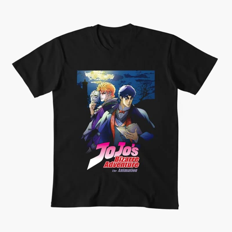 0413 JoJo's Bizarre Adventure Anime Gift t shirt 100% cotton printed Graphic Clothes Y2K clothing Cartoon Tee All size Tops