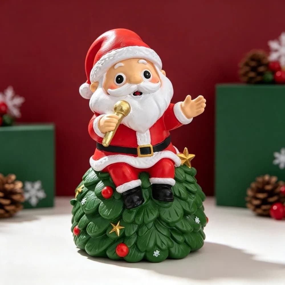 Party Favor Resin Santa Claus Figurine Festive Cartoon Christmas Desktop Ornament Creative Santa Statue Christmas Party