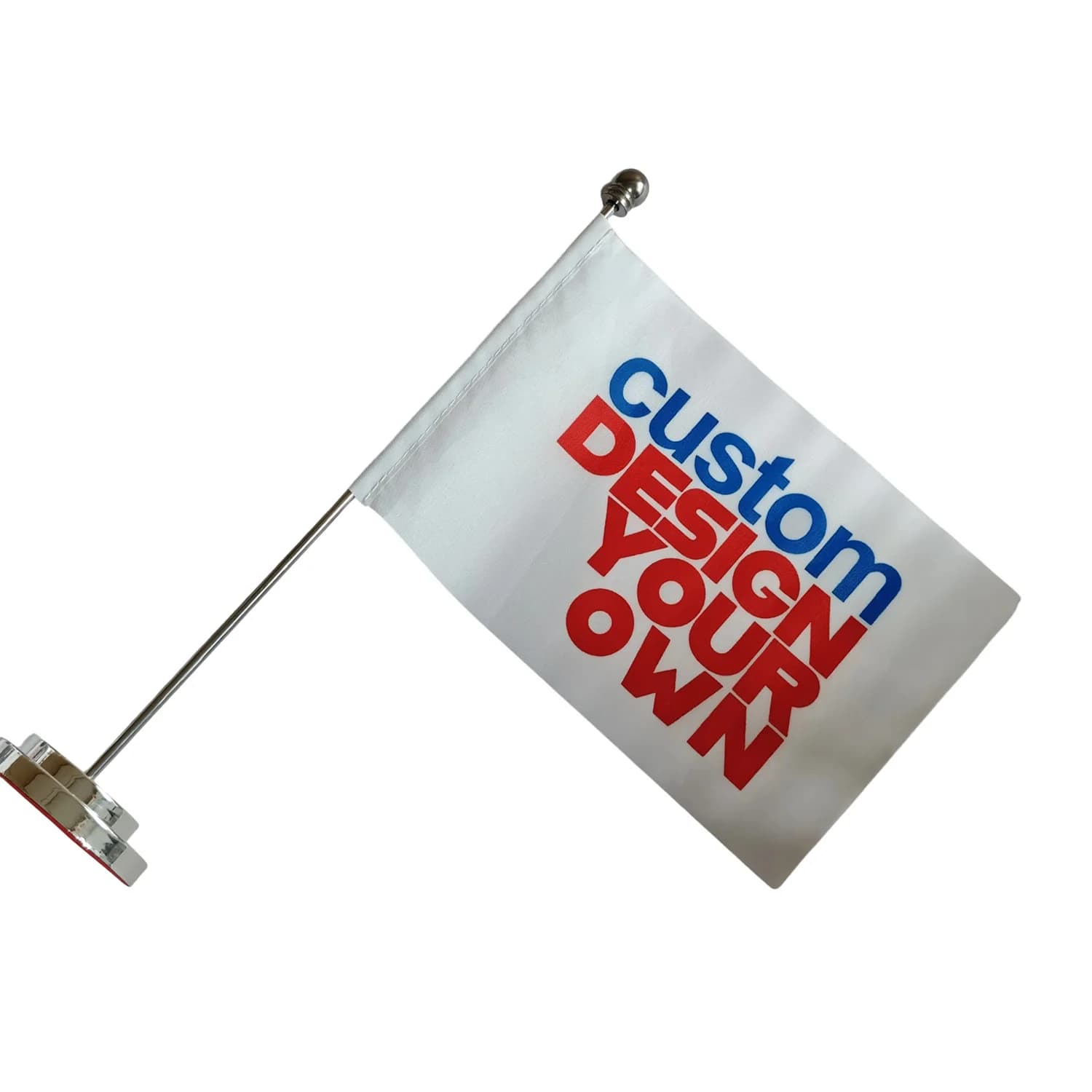 Custom 1pc Table Flag with Stand, Desk Flag Set, Solid High-grade Metal Flagpole/ Plastic Flagpole, Festival Events Celebration