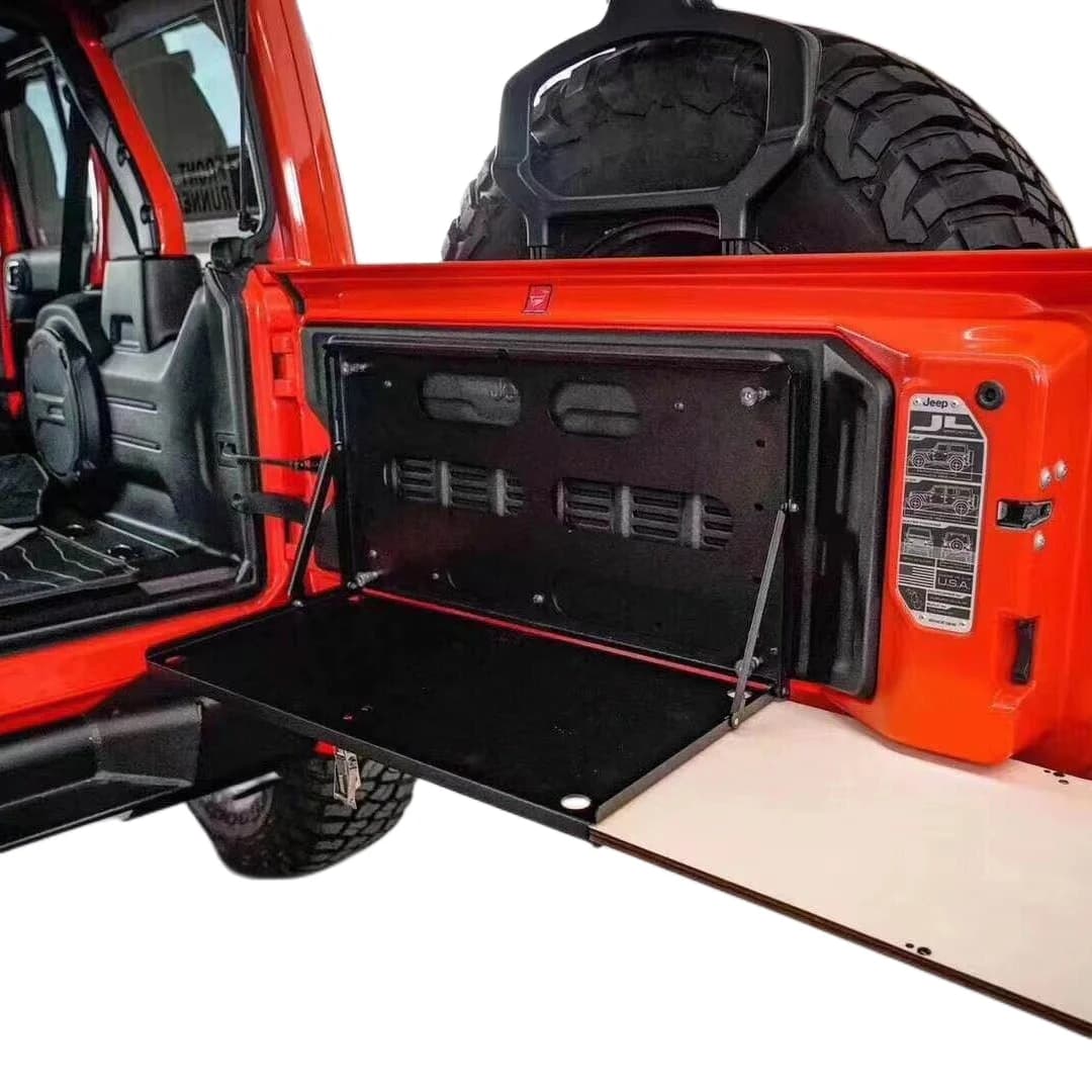Foldable Tailgate Table Cargo Shlf Bulkhead Of Stern Door, Counter For Jeep Wrangler 2018+++ LantSun 7012BA