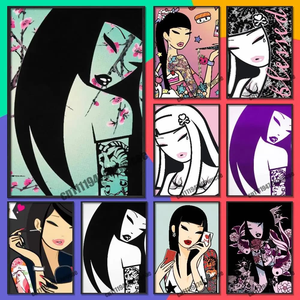 For Japan T-Tokidoki Poster Cover Wall Murals Home Custom Self-adhesive Decoration Sticker Playbill Film