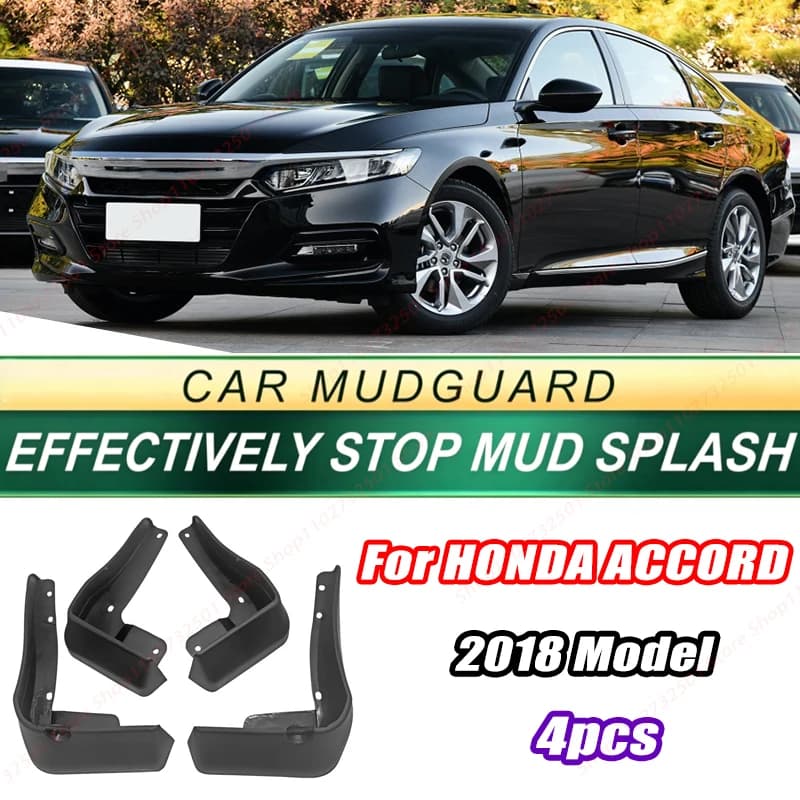 For HONDA ACCORD 2018 Model 4PCS Front Rear Mud Flaps Splash Guards Fender Mudguards Auto Accessories