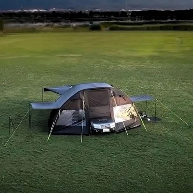 Air tent Outdoor multi-person thickened rainproof camping tent Large family off-ground tent
