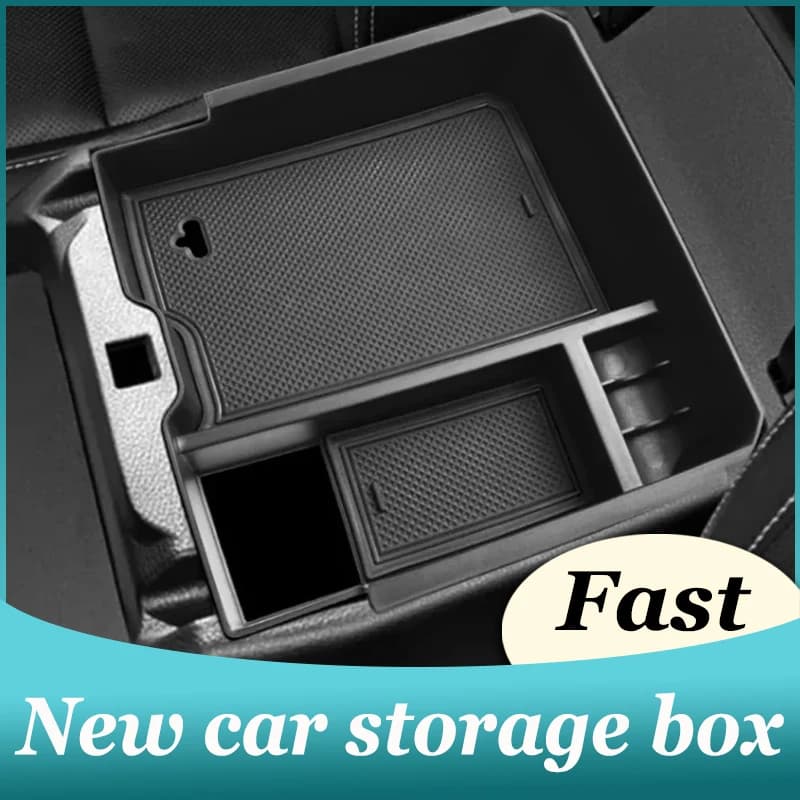 ABS Armrest Storage Box For Ford Ranger Everest 2023-2025 Car Armrest Storage Box Center Console Organizer Tray Pallet Holder
