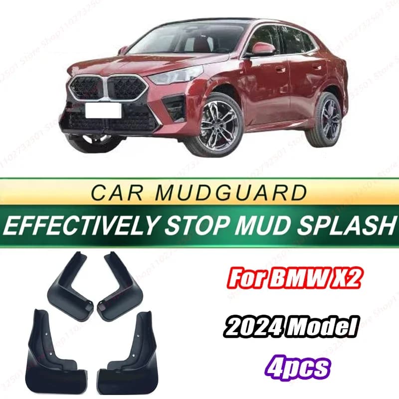 For BMW X2 2024 Model 4PCS Front Rear Mud Flaps Splash Guards Fender Mudguards Auto Accessories