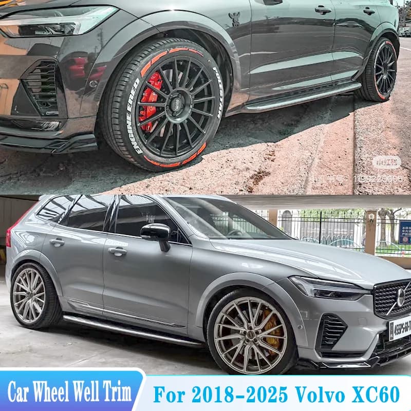 For 2018-2025 Volvo XC60 Car Wide Wheel Well Fender Extra Flares Wheel Arches Spoiler Tuning Trim Exterior Body Kit Accessories