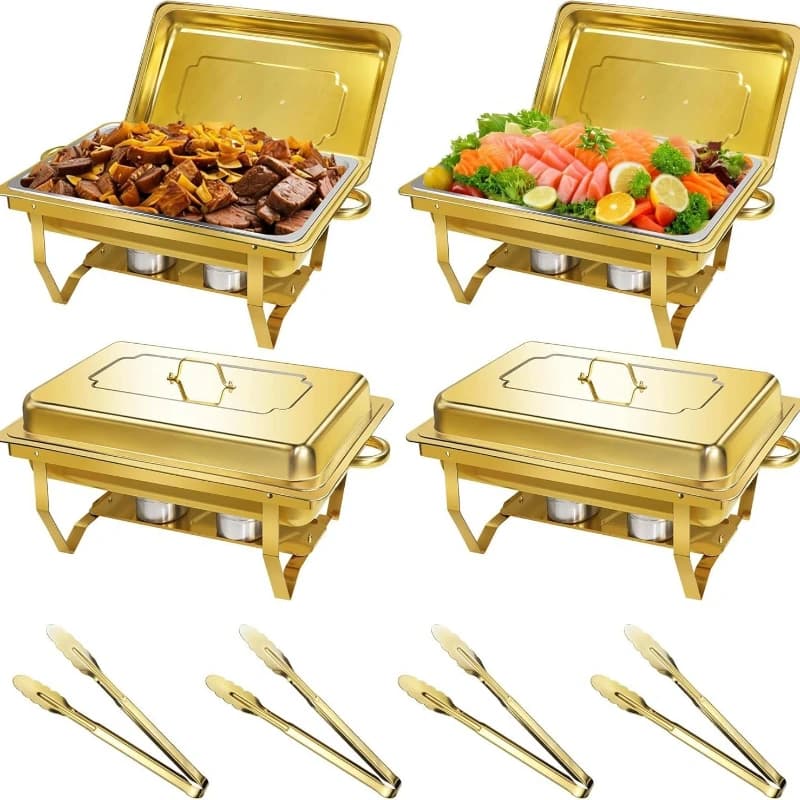 Stainless steel buffet foldable holding  alcohol food heating buffet stove