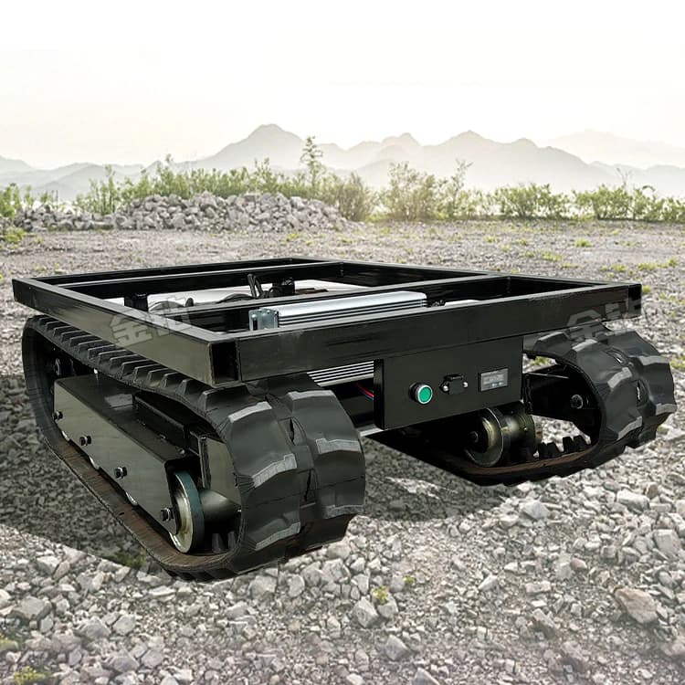 Wireless Remote Control Load 500kg-8000kg Battery Powered Rubber Track Chassis Suitable for Farm and Site Etc.