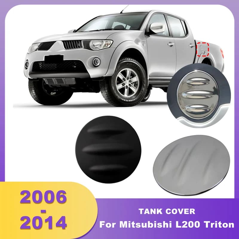 Chrome ABS Fuel Tank Cover CapFor Mitsubishi L200 Triton 2006 2007 2008 2009 2010 2011 2012 2013 2014