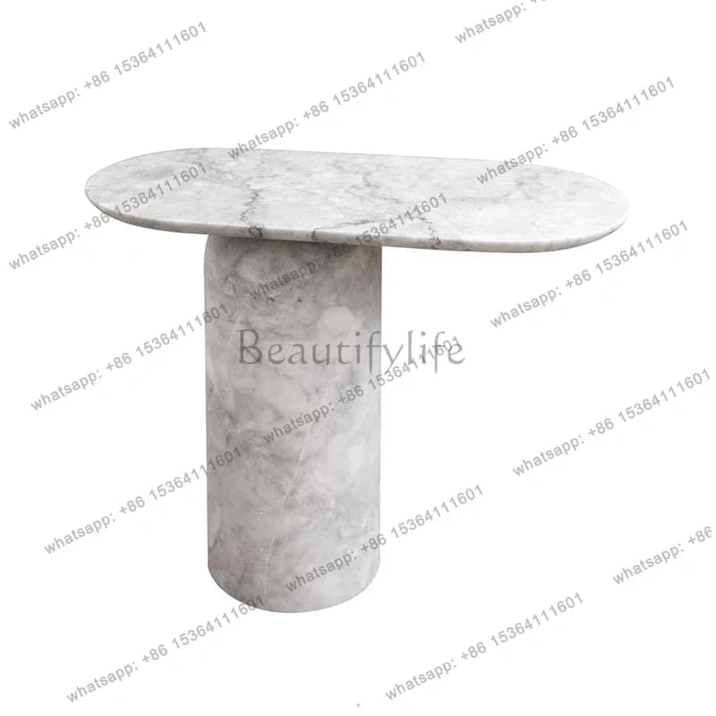 YJ Nordic marble living room coffee table small apartment light luxury post-modern minimalist creative side table