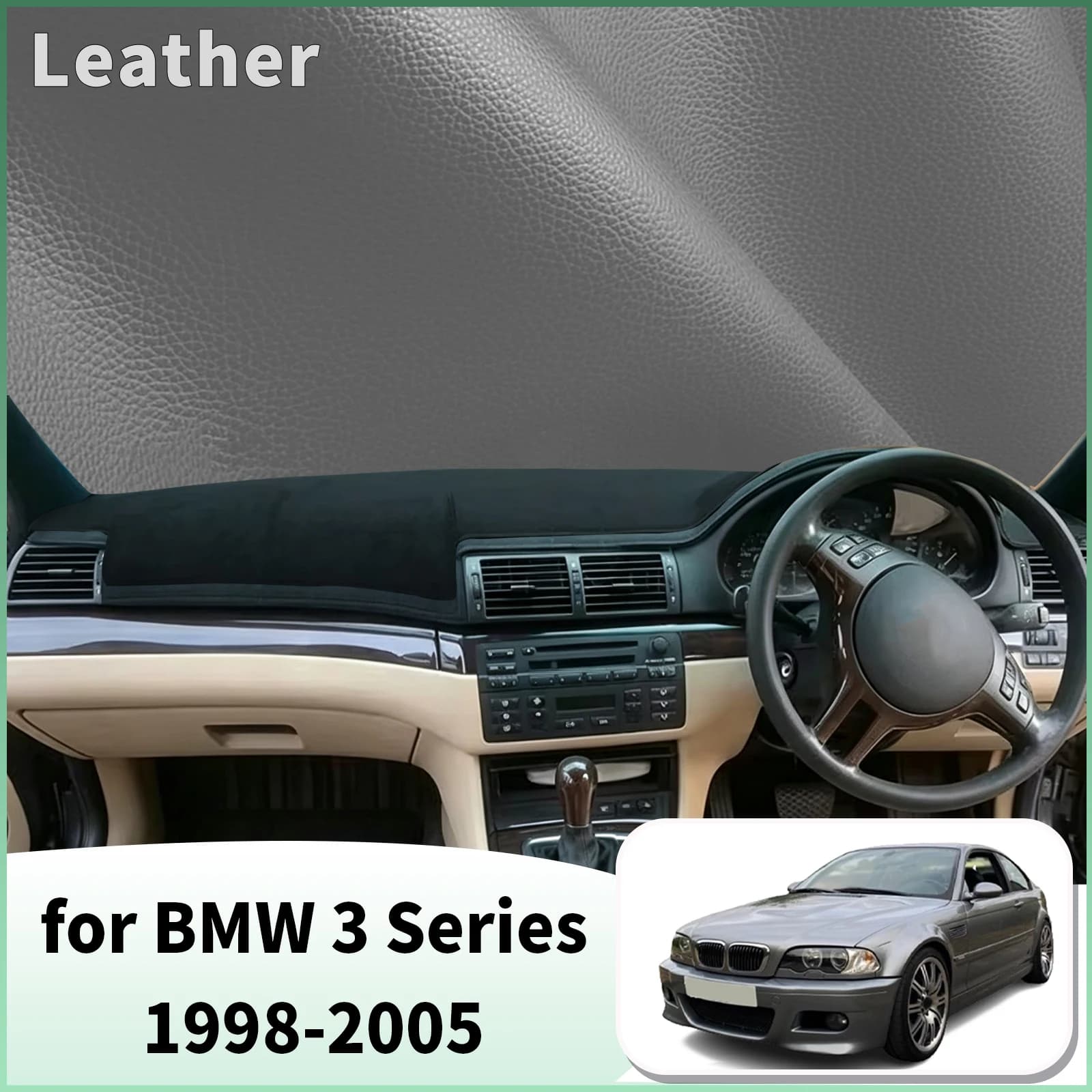 for BMW 3 Series E46 1998-2005 Dash Mat Dashboard Cover Dashmat Universal Anti-Reflection Heat Insulation Sun Protection