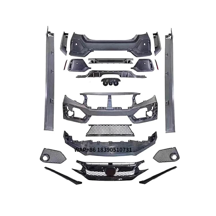 Body Kit for Type-r Front Rear Bumper Body Kits Spoiler