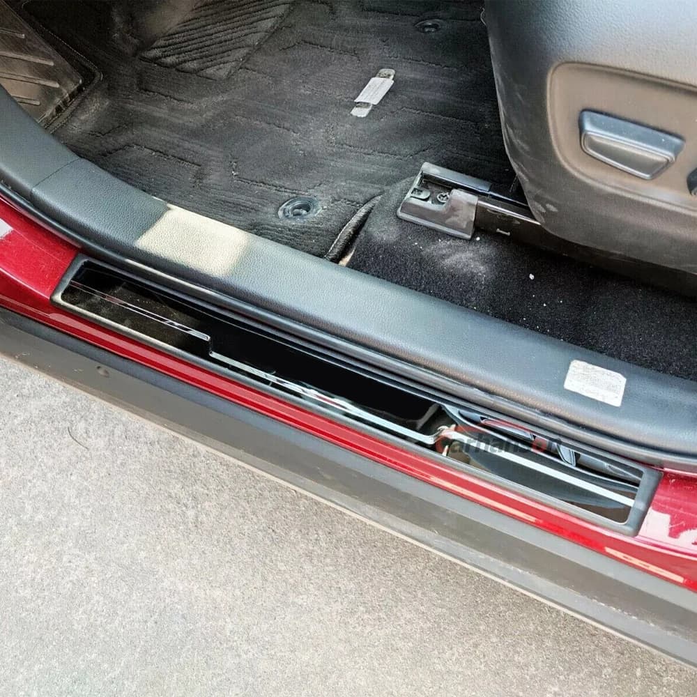 Door Sill Protector Pedal Car Scuff Plate Styling Stickers Accessories 2024 For Mitsubishi Outlander 2013 2016 2018 2020 2023