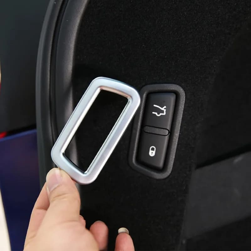 For Maserati Levante 2016 ABS Matte Chrome Car Rear Trunk Switch Frame Cover Trim Sticker Car Interior Accessories