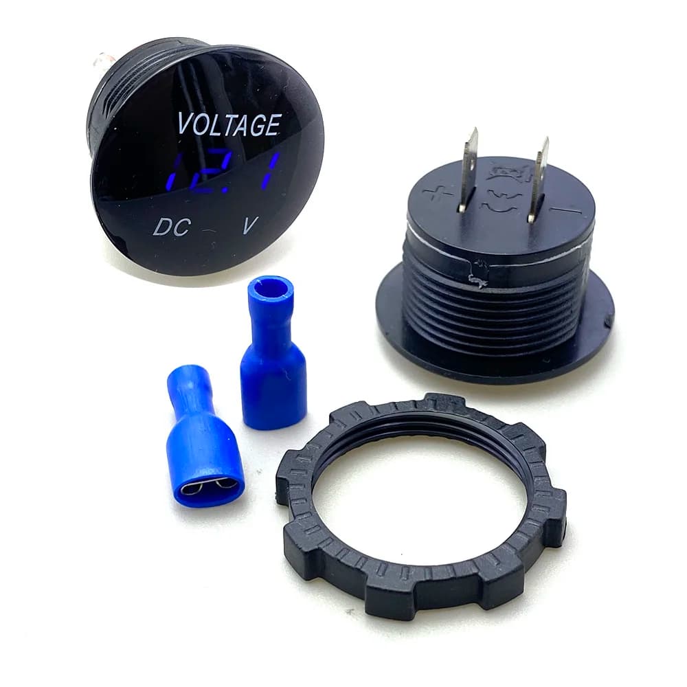 4pcs Modified Car Battery Voltage Meter, DC LED Digital Display, DC 12V/24V Motorcycle Voltage Tester, Wide Voltage Range 8-30V