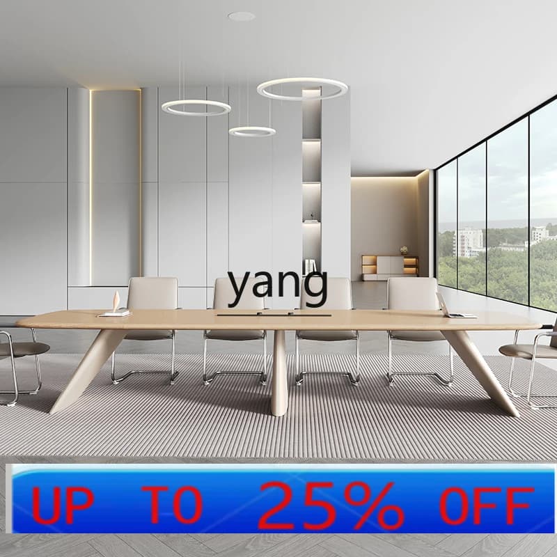 LM simple modern large conference room table table and chair combination strip negotiation table