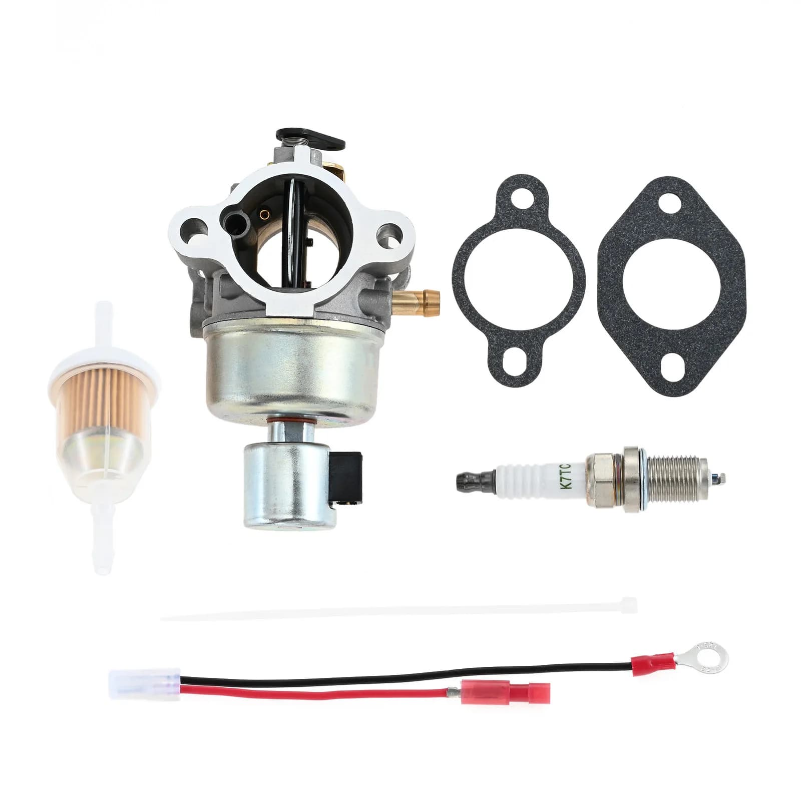 5Pcs/Set Kohler 20 853 35-S Carburetor Kit Fuel Filter Spark Plug Gasket Fit For Kohler SV470 SV530 SV610 15HP 17HP Engines