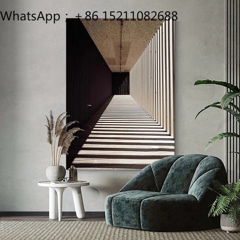 SCY minimalist living room decorative painting high-end hand-painted oil painting light luxury entrance hanging painting