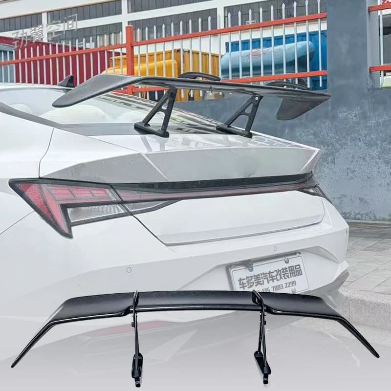 For 2022-2024 Hyundai Elantra STI Style Real Carbon Fiber Rear Spoiler, Car Exterior Modification Accessories