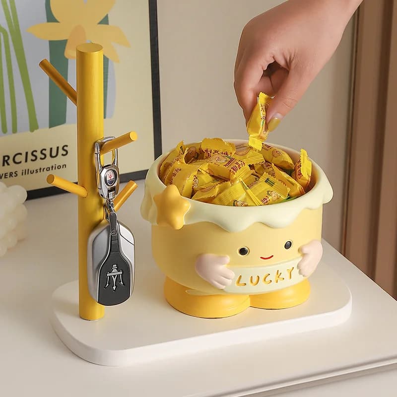 Cute Small Cake Entrance Key Storage Tray Decoration Living Room Household Decoration Multi-functional Storage Box Birthday Gift