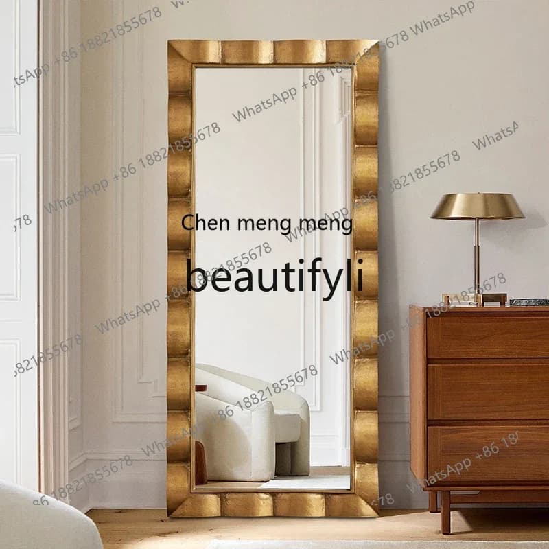 D06 American retro full-length mirror bedroom wavy full-length mirror wall-mounted porch floor-to-ceiling mirror