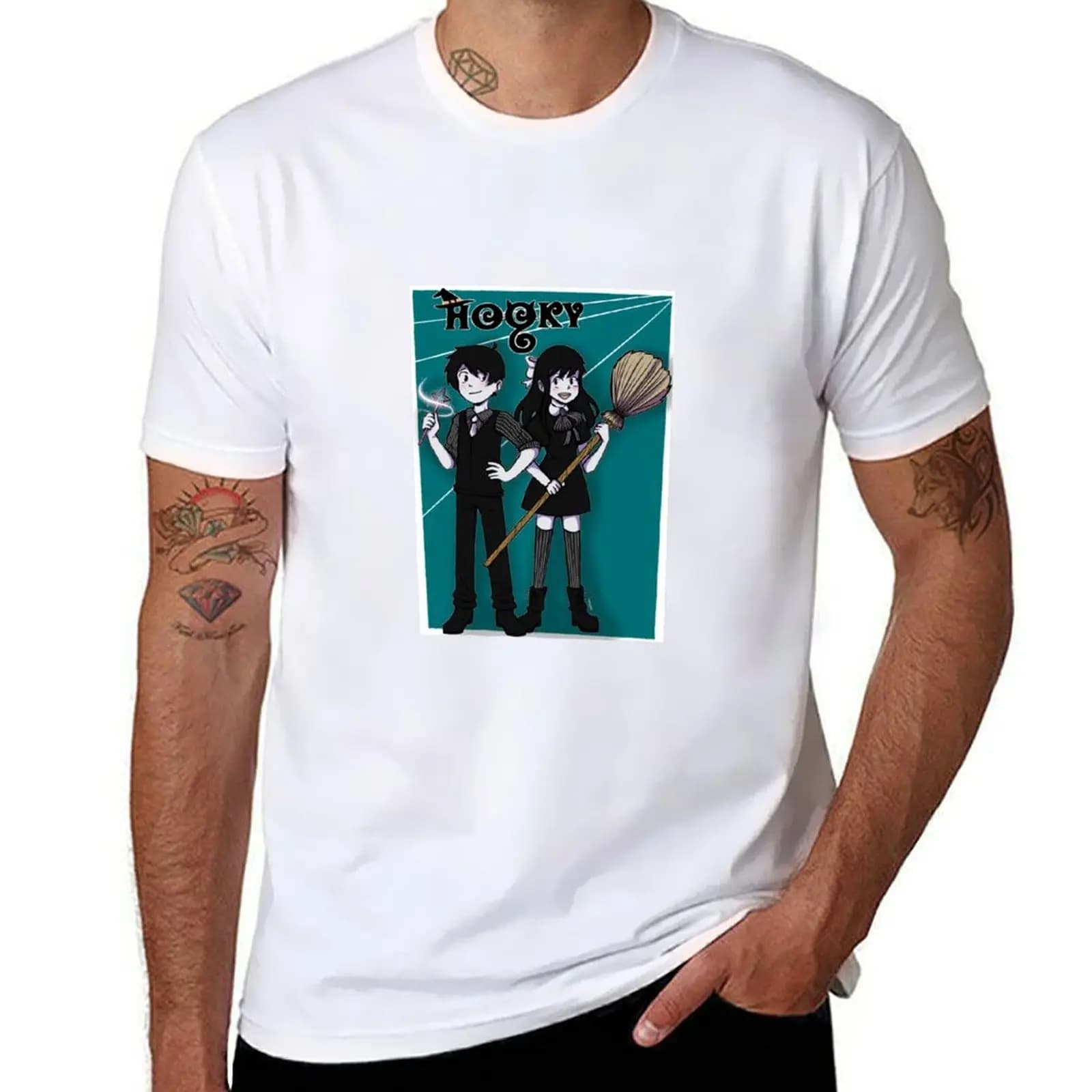 Hooky Dorian and Dani Fanart T-Shirt man t shirts cotton black cotton t-shirt plain for man package T-Shirt
