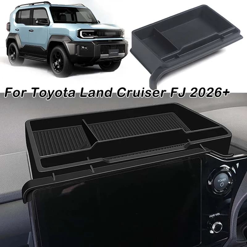 Silicone Center Console Navigation Screen Storage Box Interior Organizer Accessories For Toyota Land Cruiser FJ 2026+