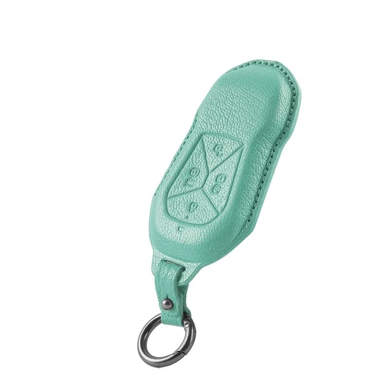 Premium Sheep Leather Key Cover Case for Xpeng P7 / G9 (2024) - Protective Key Fob Shell Key Bag Chain