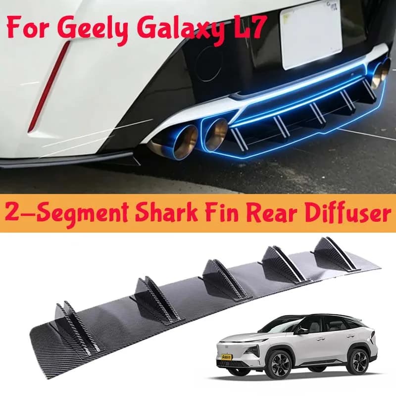 For Geely Galaxy L7 Shark Fin Rear Diffuser Split Chassis Spoiler Auto Aerodynamic Parts Aerodynamic Modification