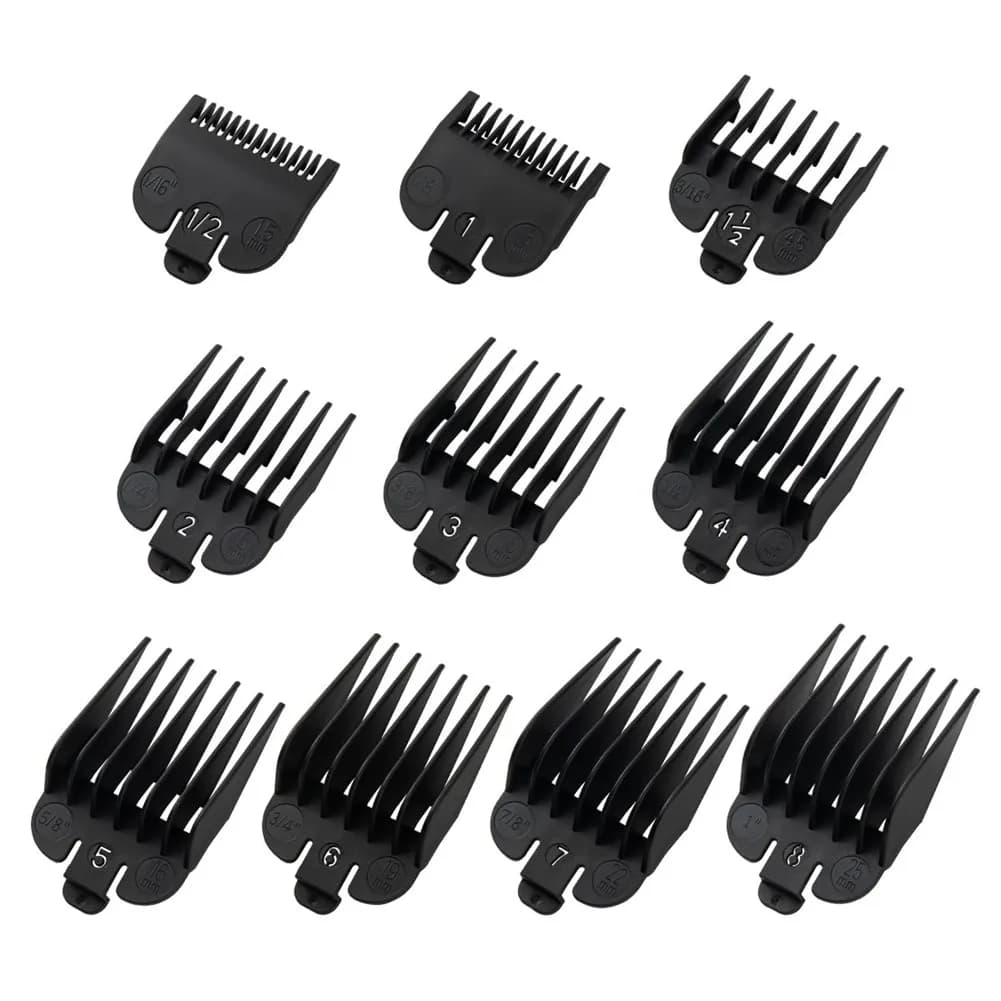 10PCS Clipper Guards Set for Most Clippers and FX870 Clipper Guides2145