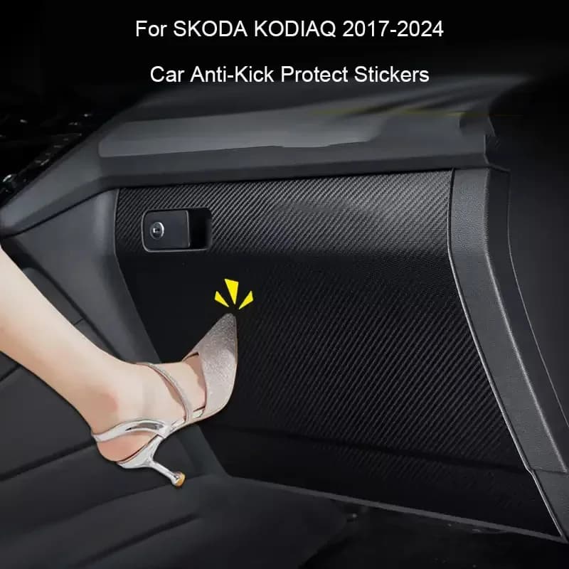 For SKODA KODIAQ 2017-2024 Car B-Pillar Door Anti-Kick Protect Pad Auto Trunk Anti-Dirty Scratch Resistant Exterior Accessory